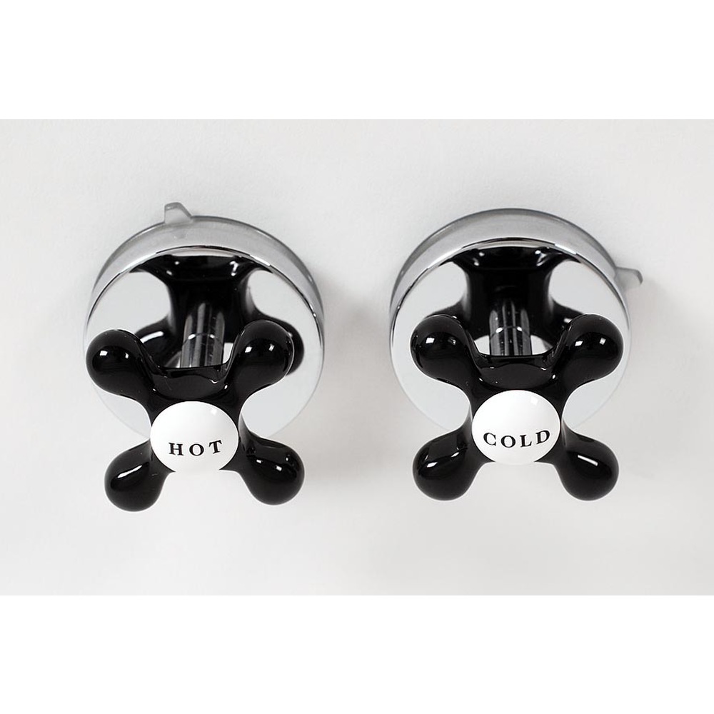 Set (2) Wandhaken mit Sauger, Farbe: schwarz