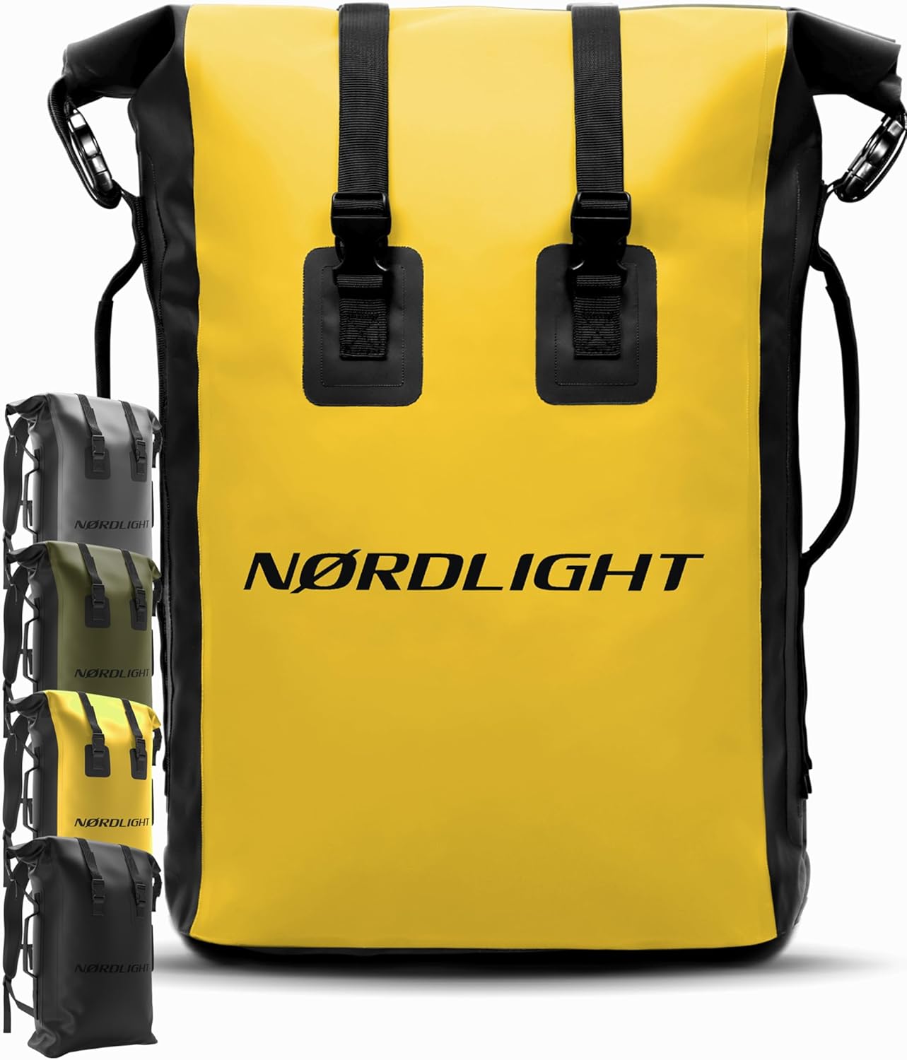 Nordlight Wasserdichter Rucksack Dry Bag 35l - Roll Top Rucksack Kurierrucksack gelb