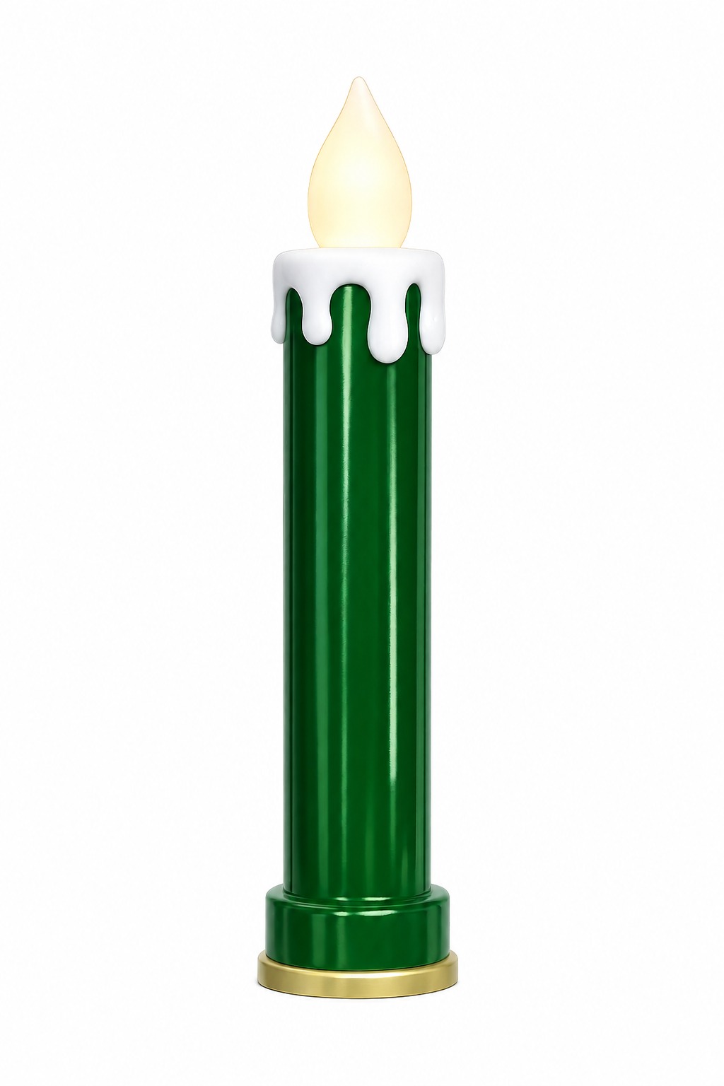 LUMIDA Xmas XXL Deko-Kerze grün outdoorgeeignet 6h-Timerfunktion Höhe 62cm
