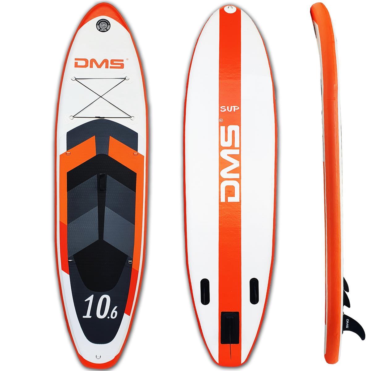 DMS SUP Board Set Stand Up Paddling SUP aufblasbar Surfboard Paddel 320 cm Orange