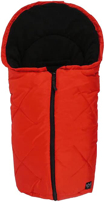 KAISER 6534733 MOO Fleece Kuschelsäckchen für Babyschale und Kinderwagen rot