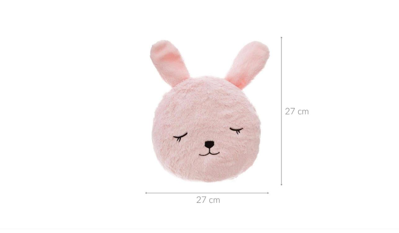 Kinderkissen "Kaninchen" - Kunstpelz - D28 cm