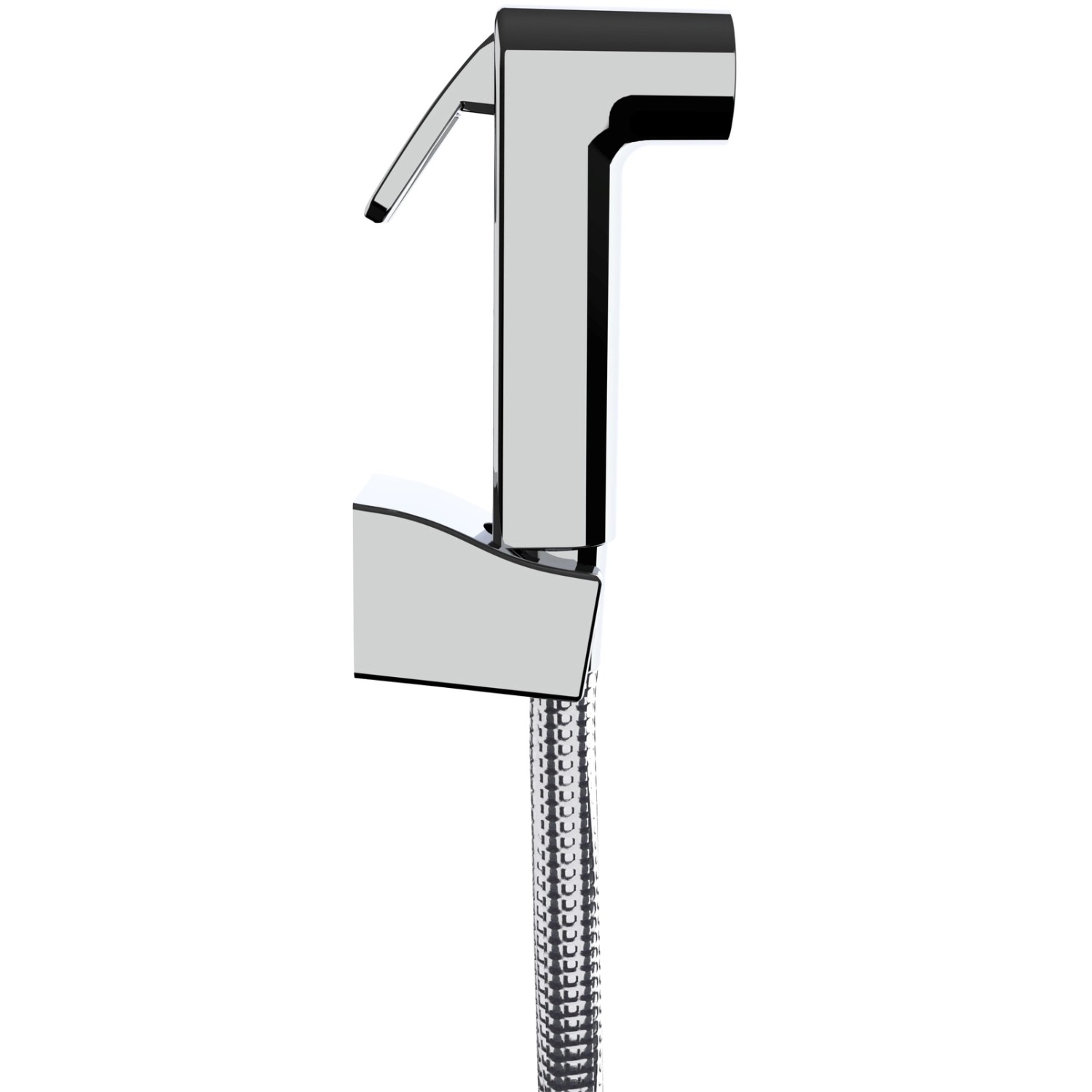 Wenko Bidet Set Watersaving Kunststoff (ABS) 12 x 2.8 x 7 cm Chrom