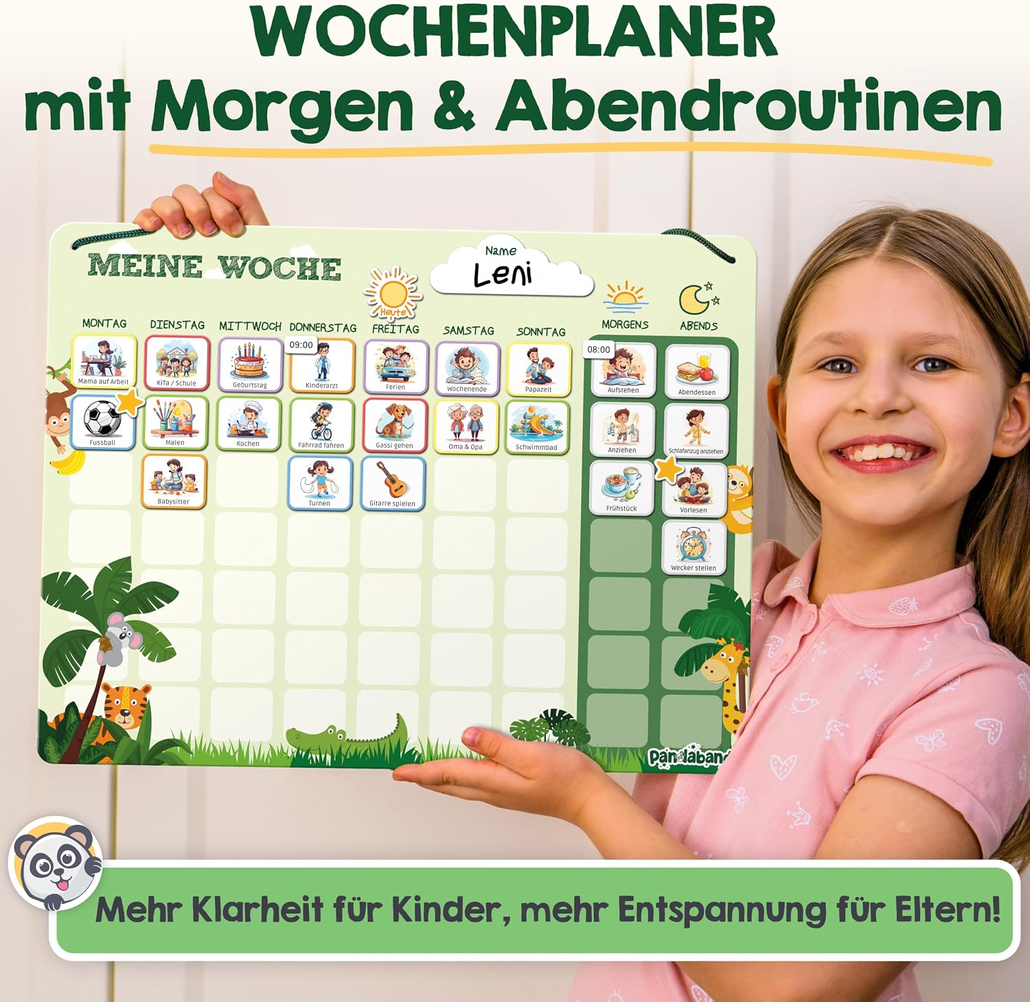 Tagesplan, Woche, Kinderplan, Pinnwand, Kinder