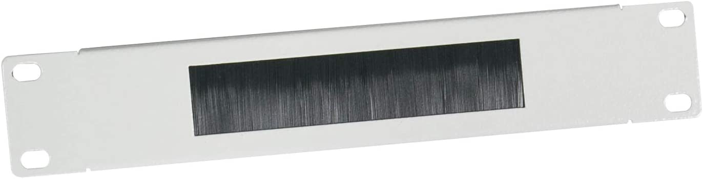 HMF 2x Kabeldurchführung mit Bürsteneinsatz für Serverschrank 10 Zoll lichtgrau