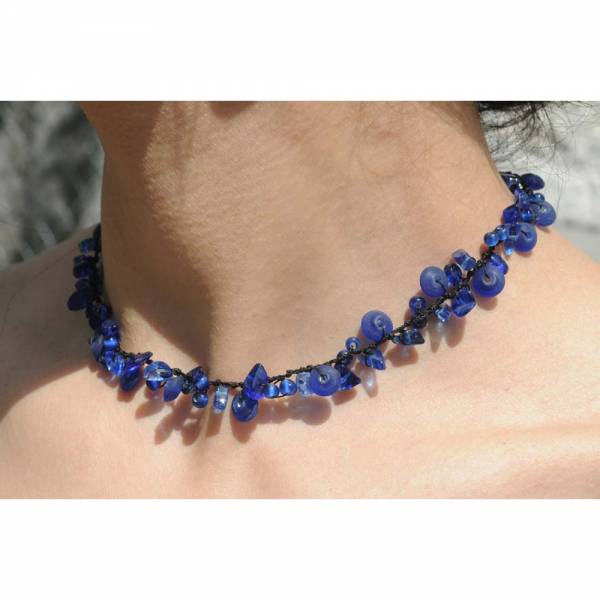 Perlenkette "BLAUE NACHT"