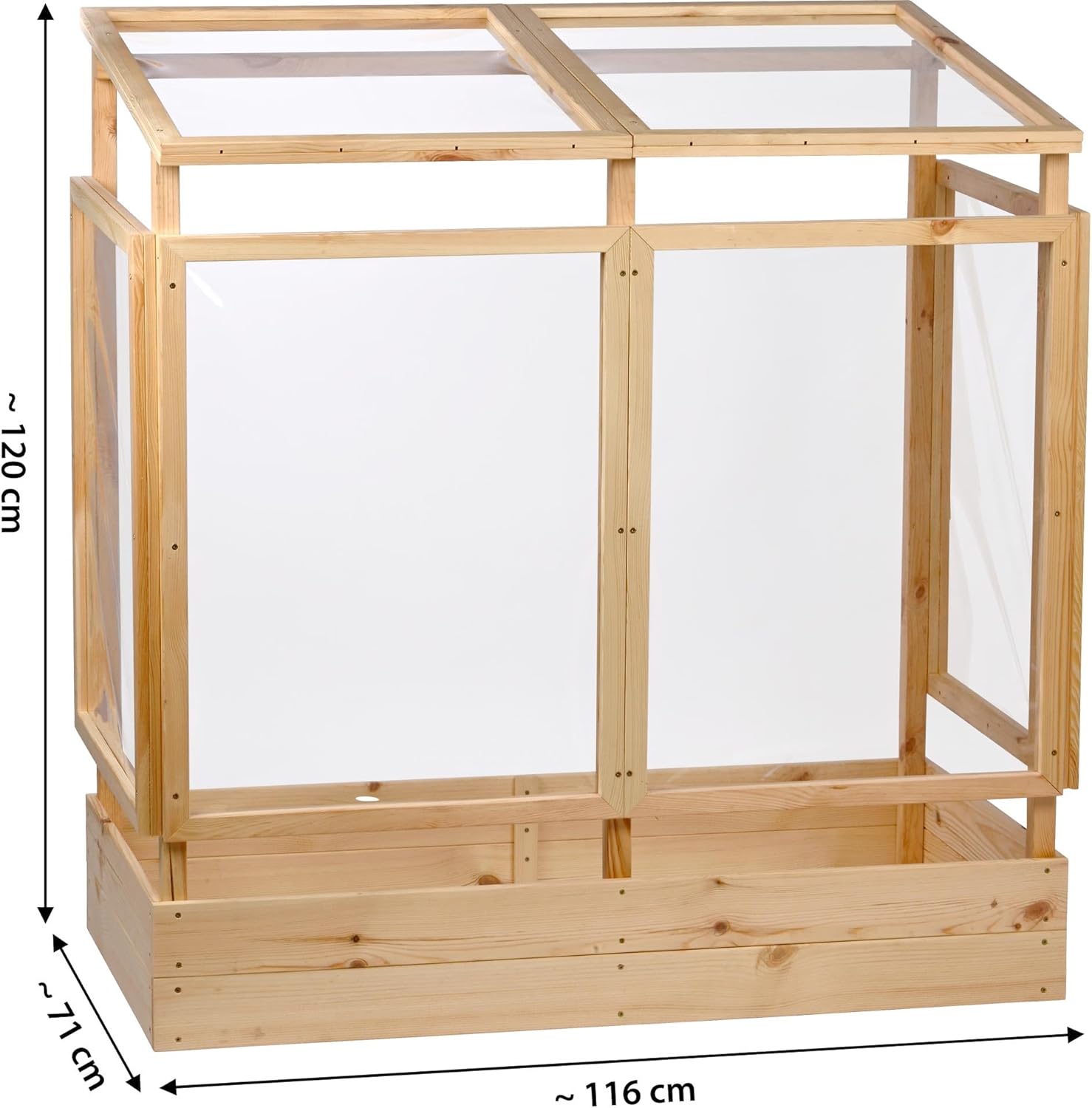 dobar Tomatenhaus aus Holz Gewächshaus Pflanzenhaus mit Rankhilfe Gemüseanbau