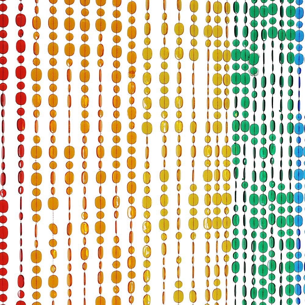 perlenkette, beaded curtain, hänger, elektrisches muster, farbenband