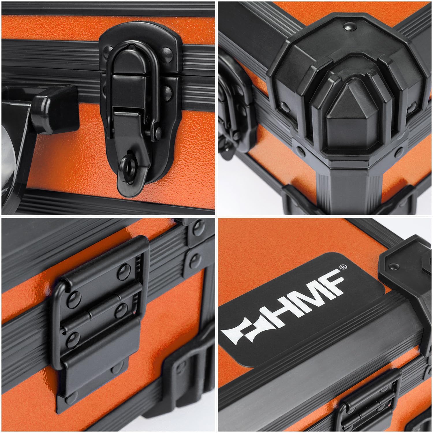 Transportkoffer mit Rasterschaumstoff Universalkoffer 39 x 29 x 12 cm Orange