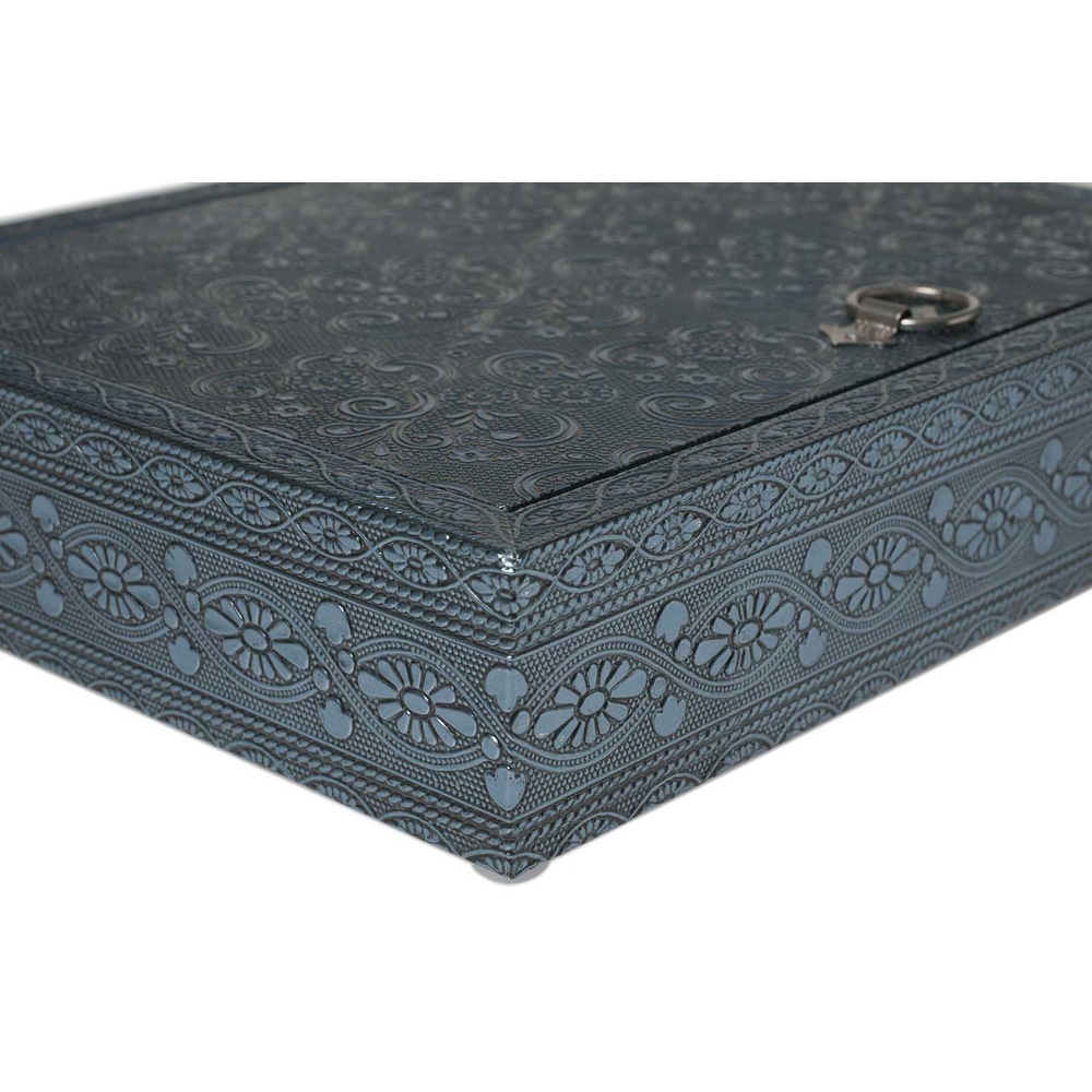Schmuckbox aus Aluminium, verschiedene Designs, 20 x 12 x 6 cm
