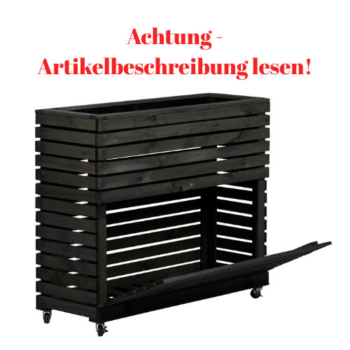 Dobar Hochbeet Rolla Pflanzbeet Kräuterbeet Blumenbeet schwarz #DH99