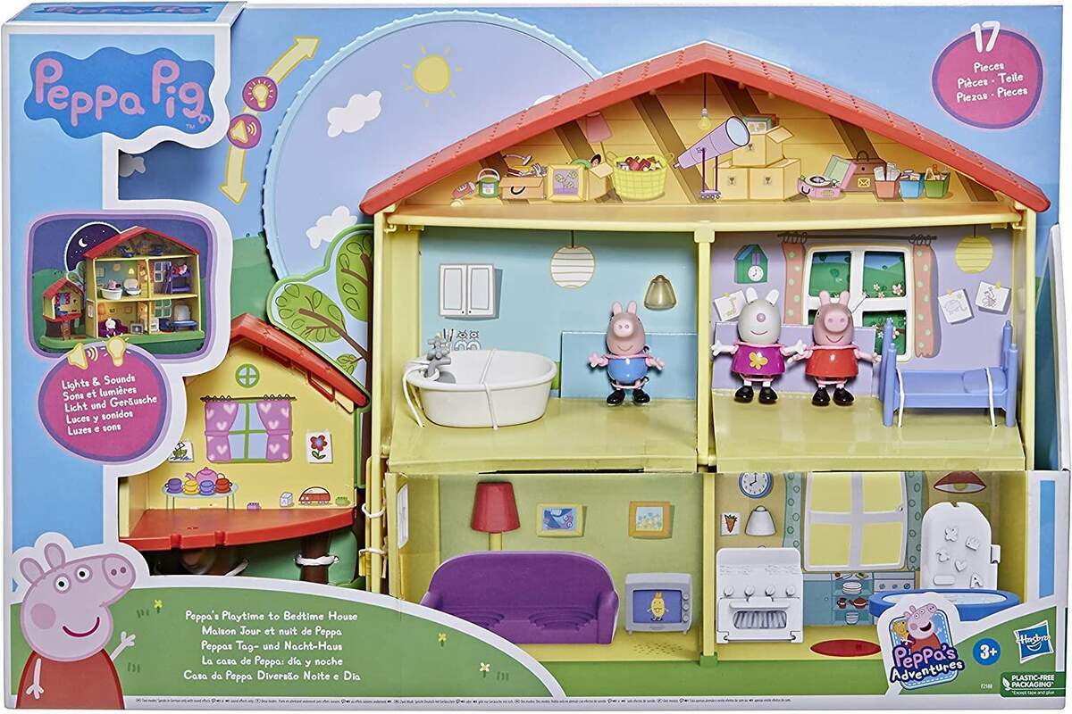 Hasbro F21885G0 Peppa Pig Peppa’s Adventures Peppas Taghaus und Nachthaus