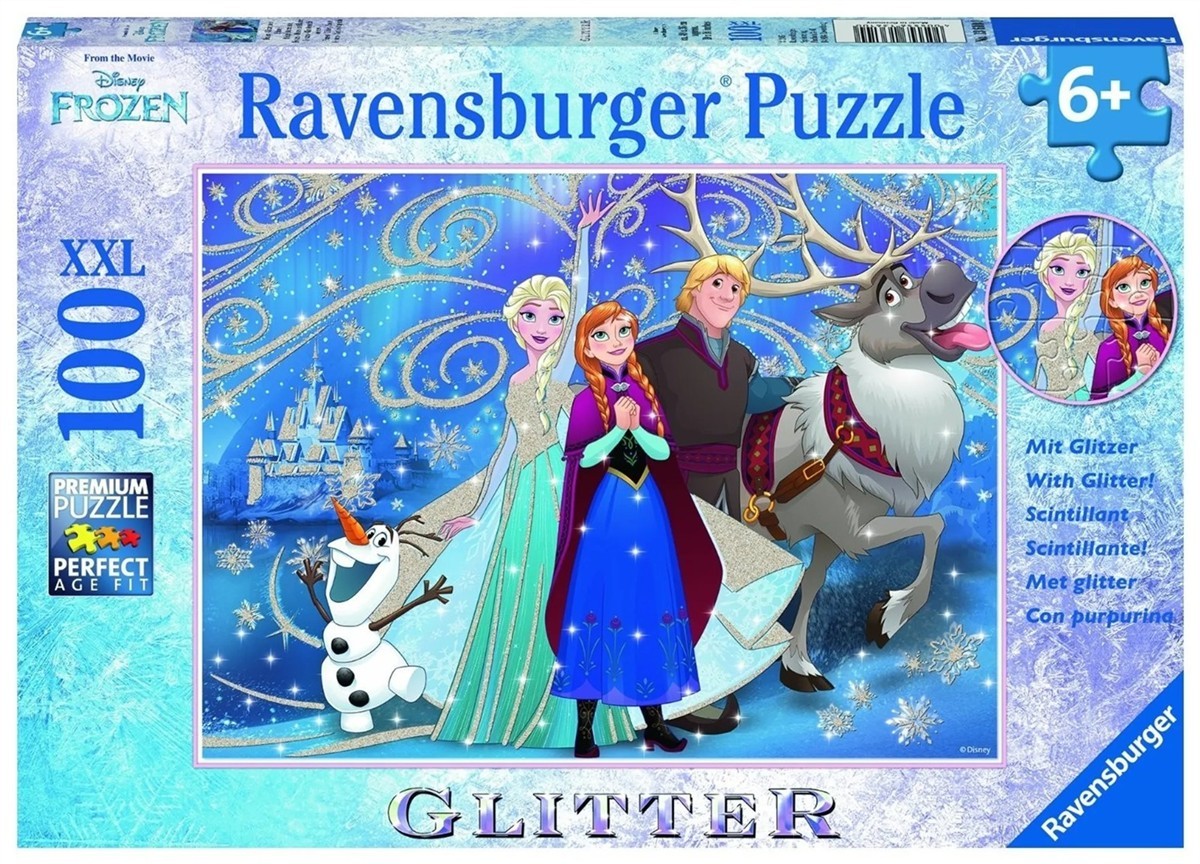 Puzzle, Disney, Frozen, Glitzer, 100-teilig