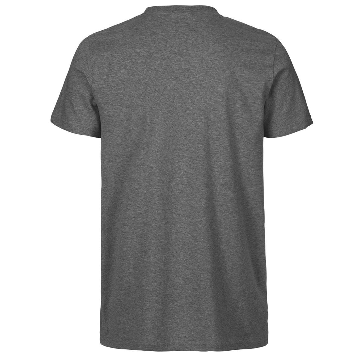 T-Shirt, Kurzarm, Rundhalsausschnitt, Dunkelgrau, Meliert