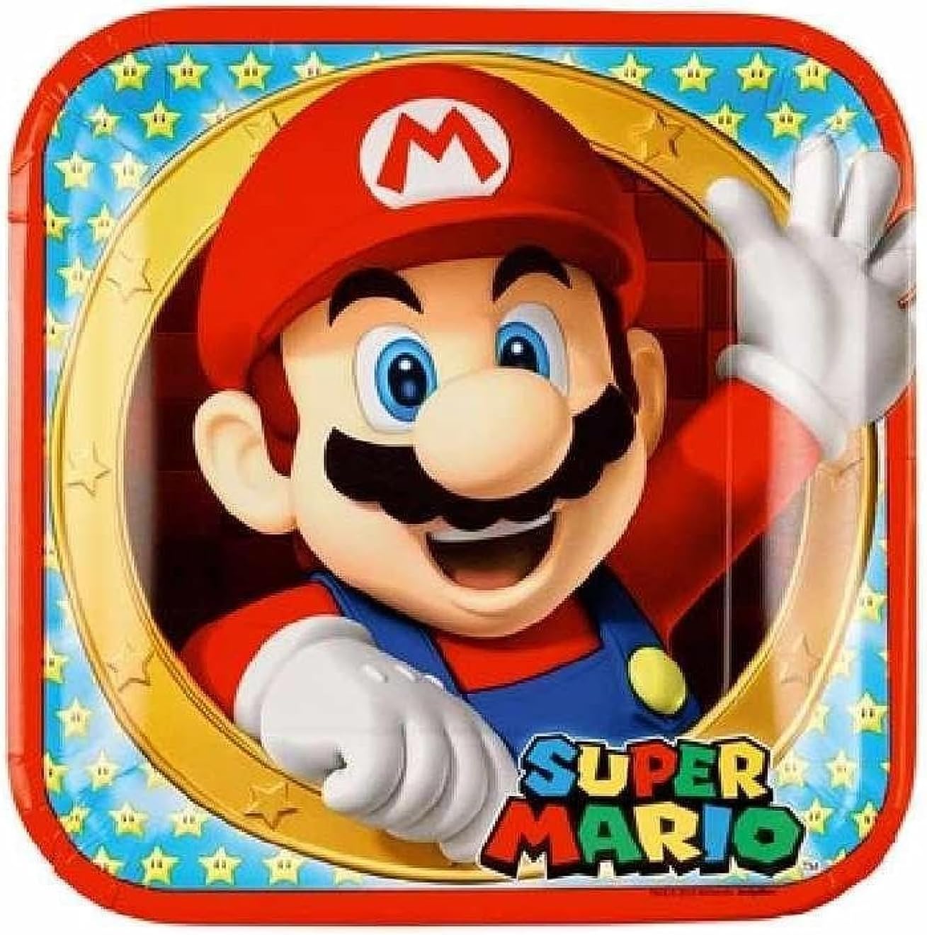 amscan 52-teiliges Partyset Super Mario Teller Becher Servietten