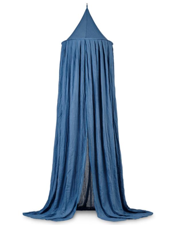 Jollein 002 005 66035 Baldachin Vintage Jeans Blue - Höhe 245 cm - Betthimmel Babybett Kinderzimmer - Blau