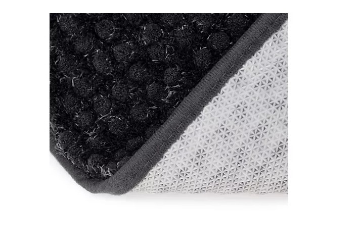 BADIZIO Softdry Badematten Set anthrazit Fußmatte Badteppich 60x100cm