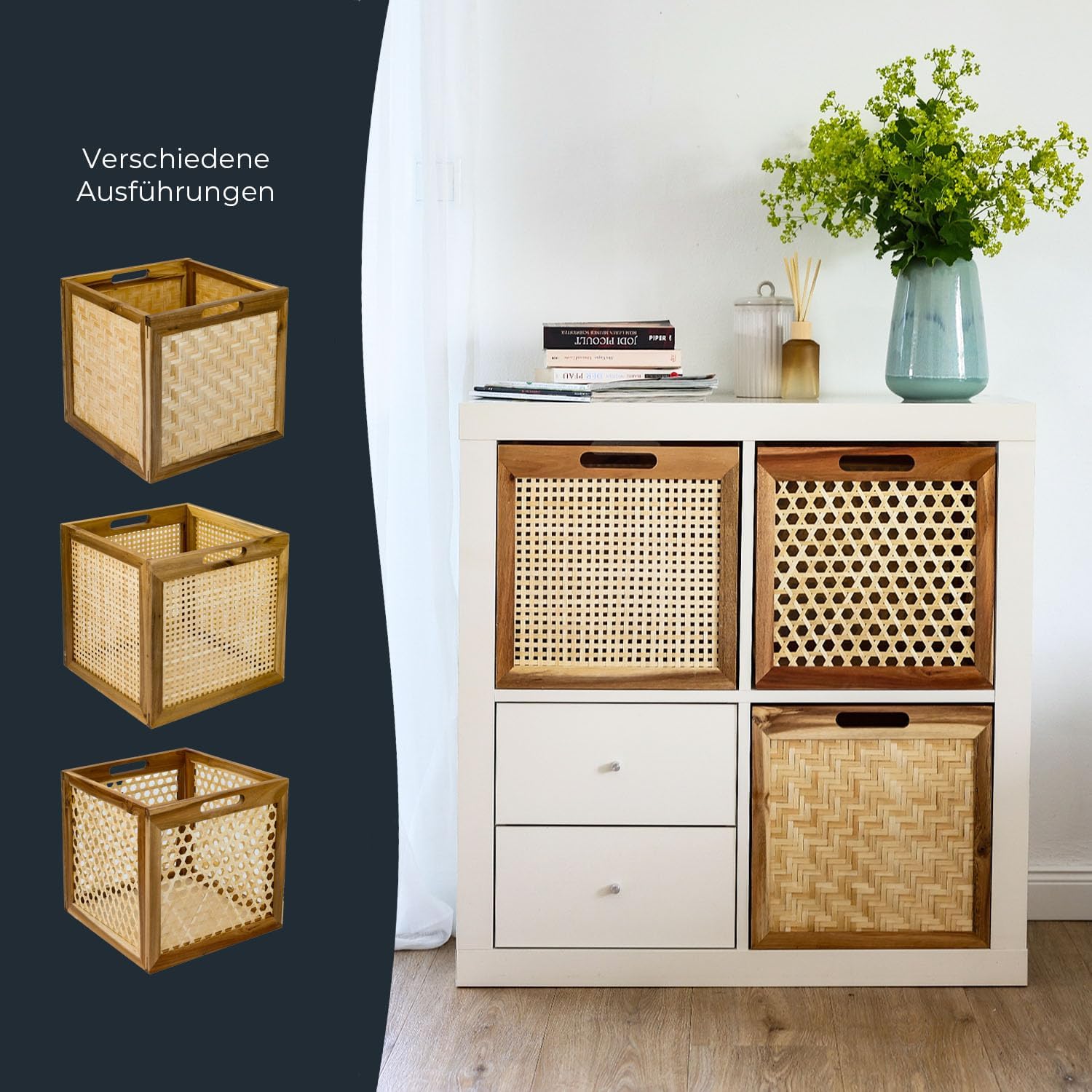 Aufbewahrungskorb Kallax | HMF Rattan Korb