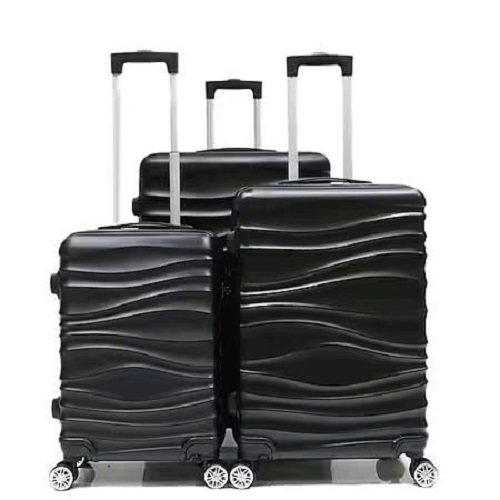 DMS 7tlg Hartschalenkofferset Koffer Reisekoffer Trolley ABS-Hartschale schwarz