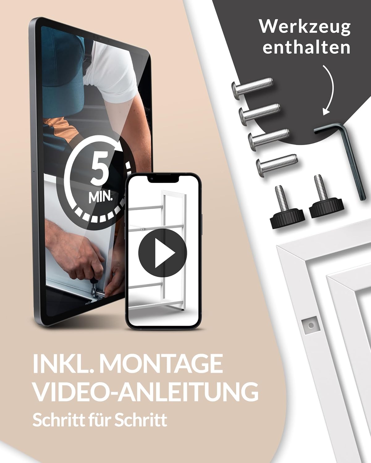 Heldenwunder Getränkekistenregal 6 Kästen Metall Sixpack-Halter weiss