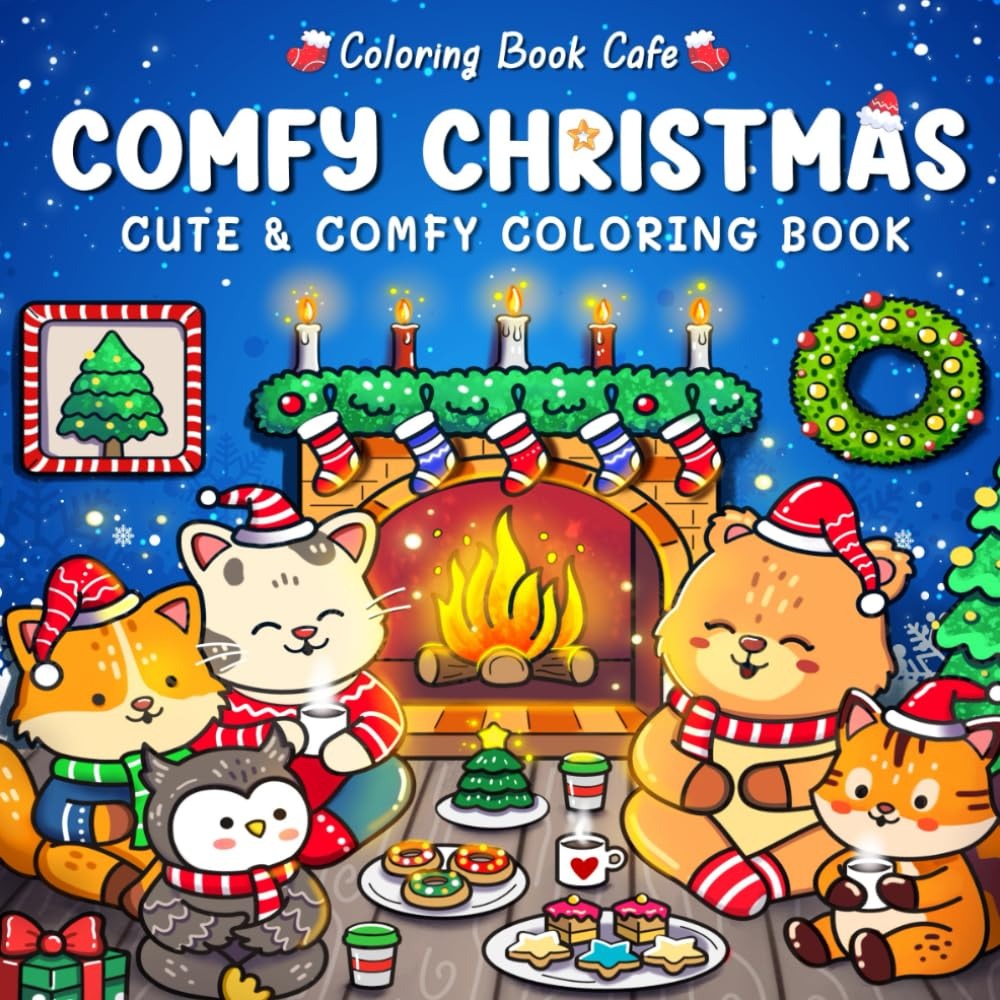 weihnachtsfeier, kleidung, kamin, kinderbuch, tiere