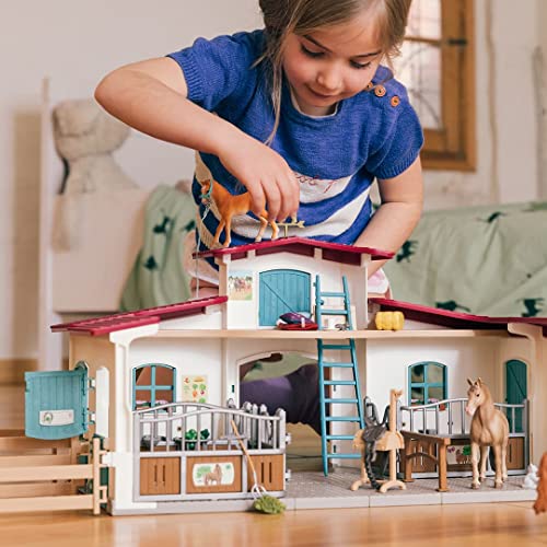 Schleich 42567 HORSE CLUB Reiterhof Pferdestall Spielset Pferde Tierfiguren