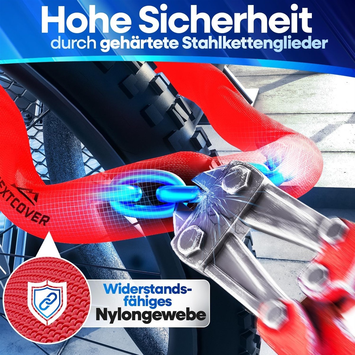 Kette, Haken, Verschluss, Nylongewebe, Schloss
