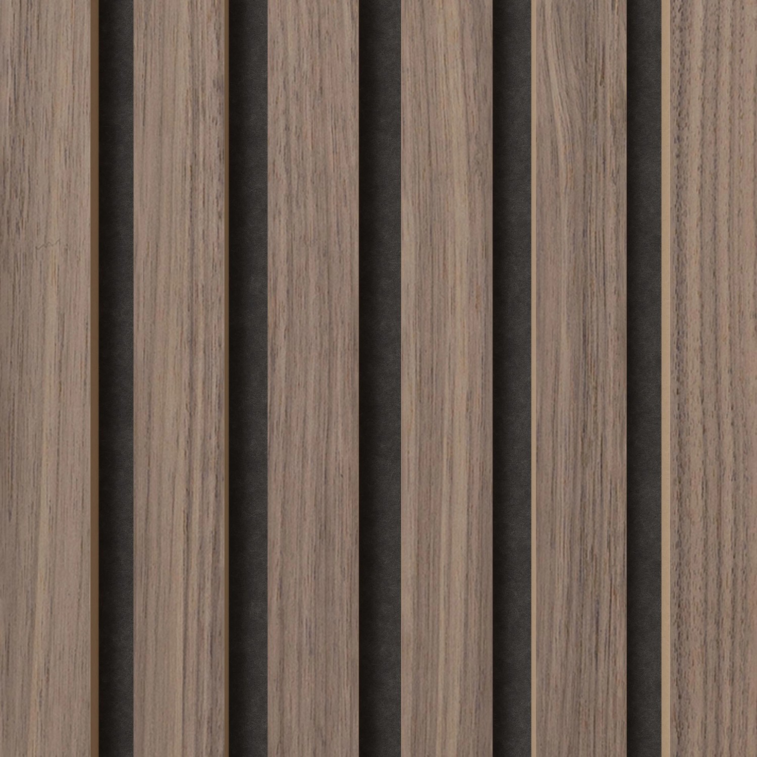 Akustikpaneel Wandverkleidung Walnuss MDF Natur Akustikfilz Schwarz 60 cm 2 St.