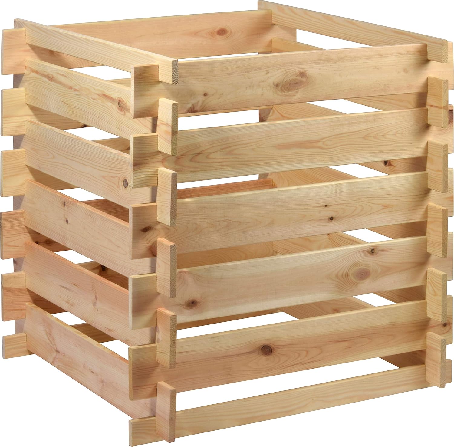 Dobar Komposter Stecki Holz-Komposter mit Stecksystem Kompostbehälter Gartenkomposter 320L