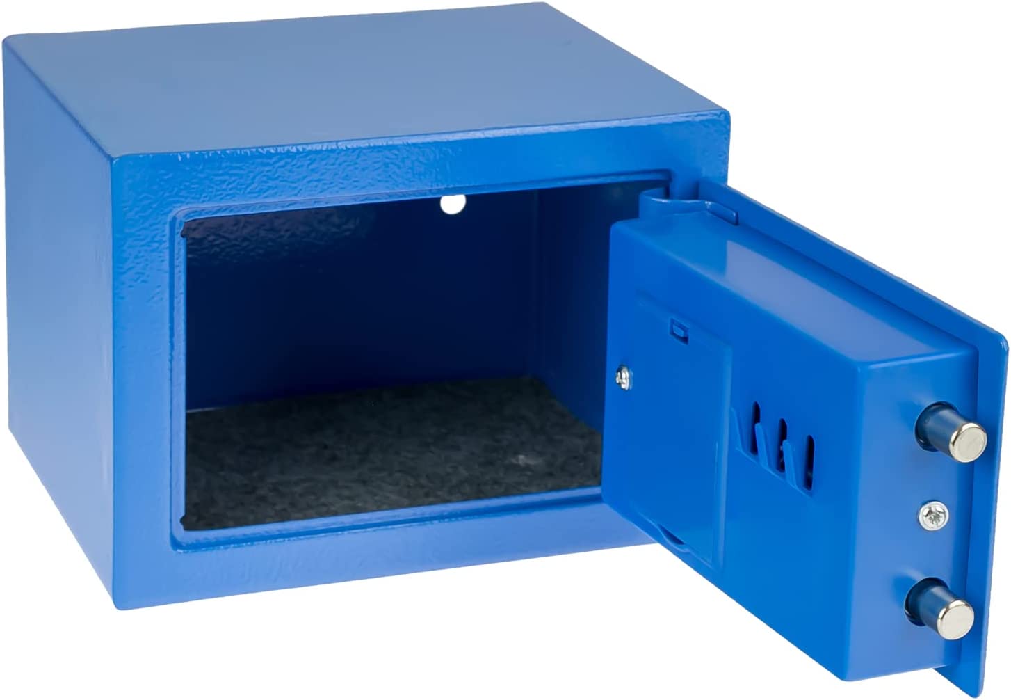 kleiner Safe, Tresor, Metalltresor, Schlossfach, Blau