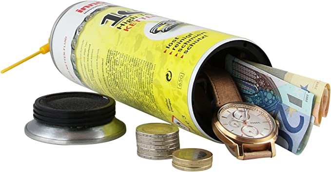 HMF Dosensafe Geld in einer "Kettenfluid" Dose