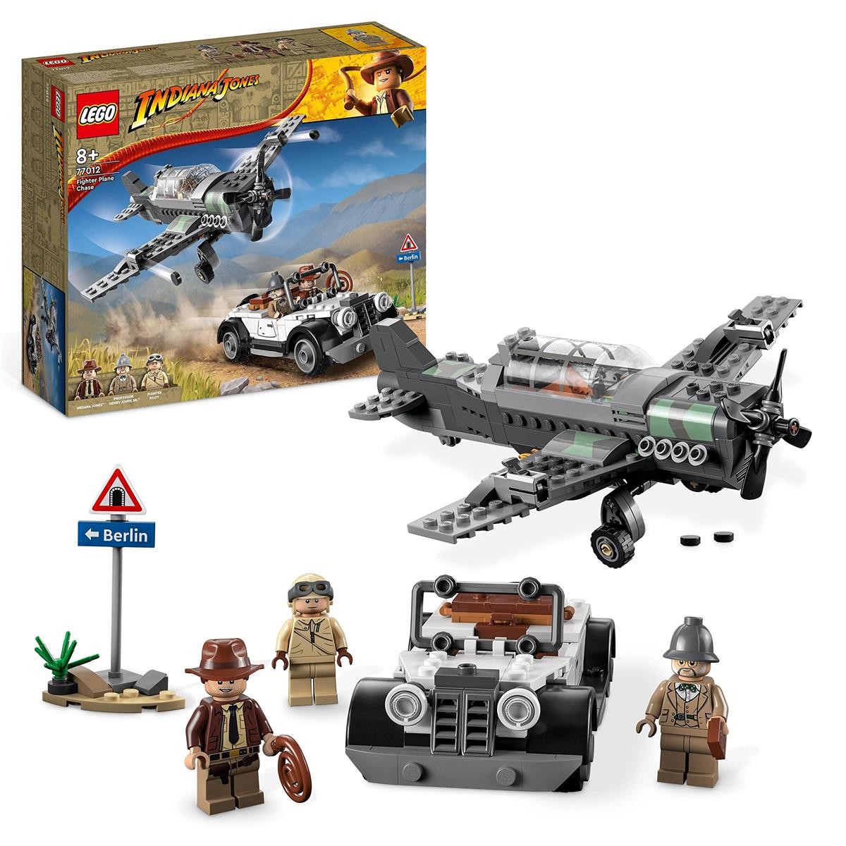 LEGO Indiana Jones, Kampfjet, Flugzeug, Jeep, Minifiguren