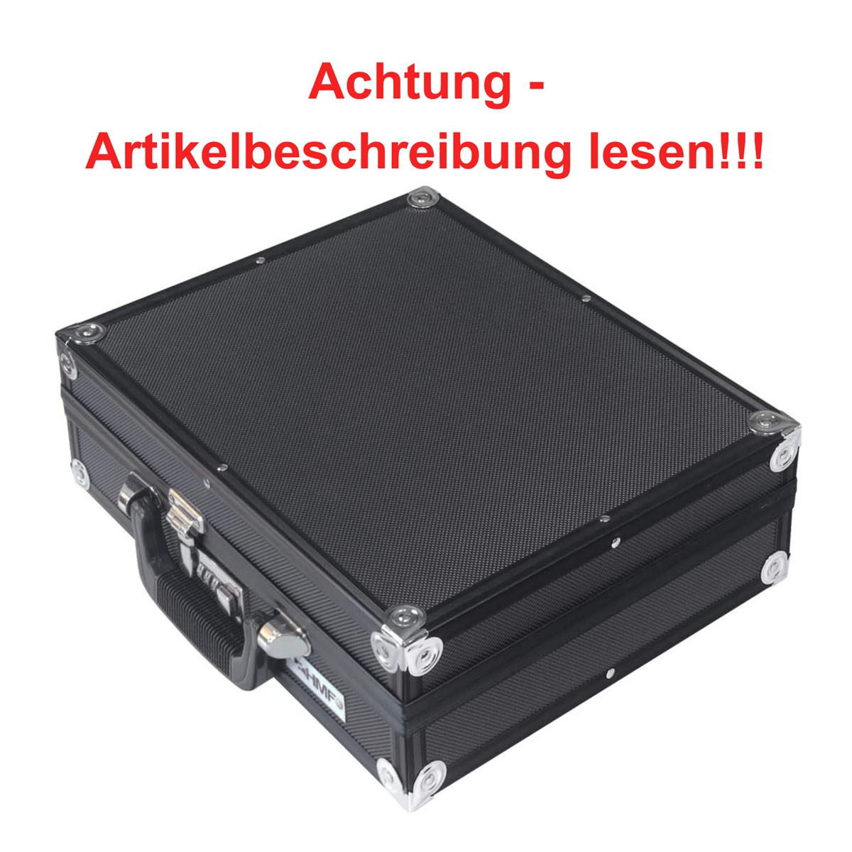 HMF Alu Fotokoffer Waffenkoffer mit Rasterschaumstoff schwarz #2267