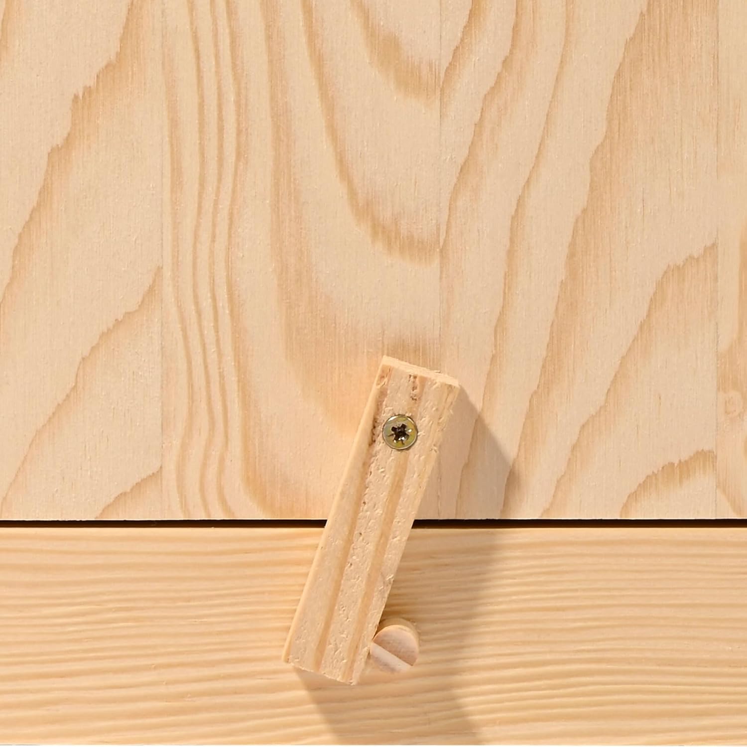 Dobar Luxus-Insektenhotels Wabentransportkiste aus Holz passend für ca. 10 Rähmchen - Transporter mit Deckel und Griff für die Imkerei 36,5 x 39,5 x 51 cm Natur