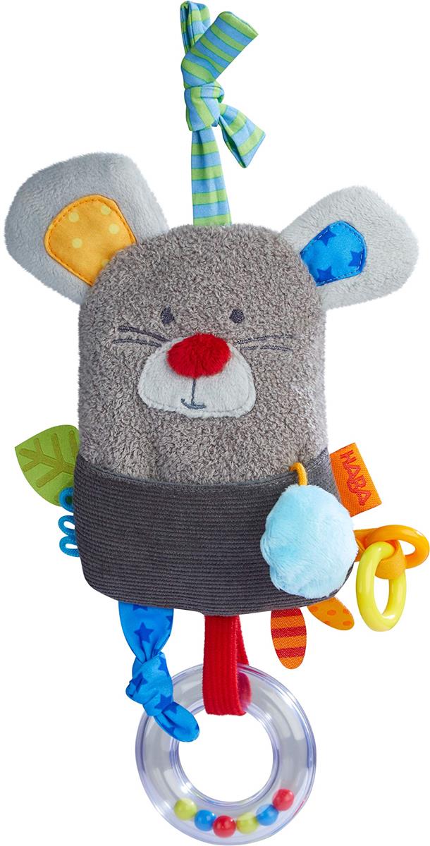 HABA 304690 - Hängefigur Maus, Baby-Spielzeug für Babyschale, Laufstall oder Gitterbett, Spielzeug ab 6 Monaten