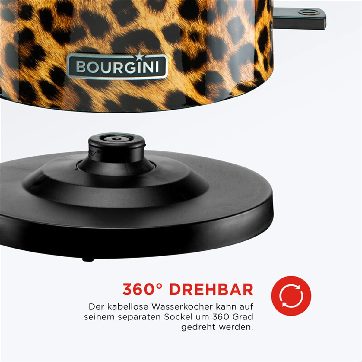 Trendy Panther Electric Kettle - Stylischer elektrischer Wasserkocher mit Panther-Print für moderne Küchen