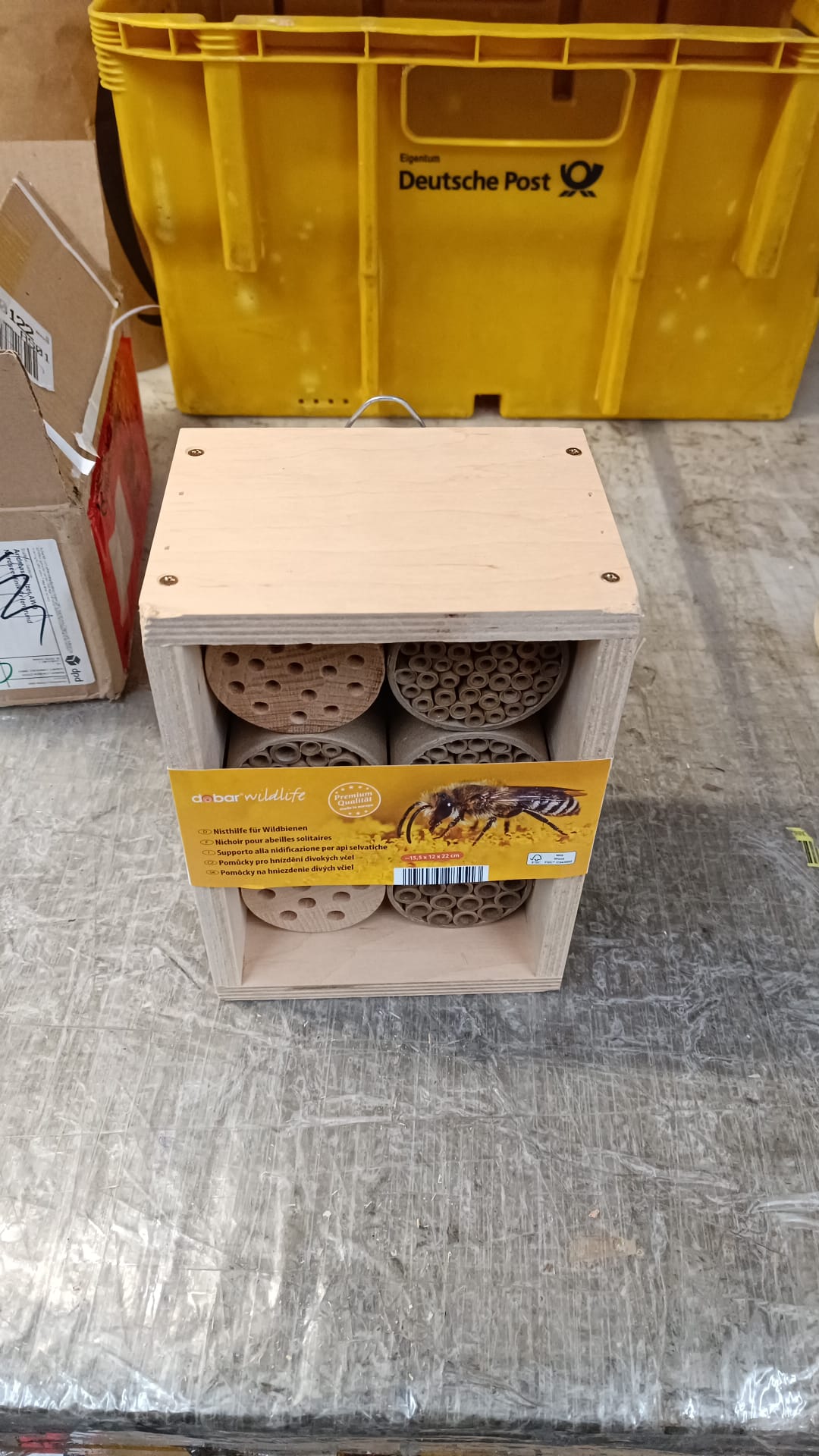 Dobar Wildbienenhotel Bienenhaus aus Holz Insektenhotel #D374