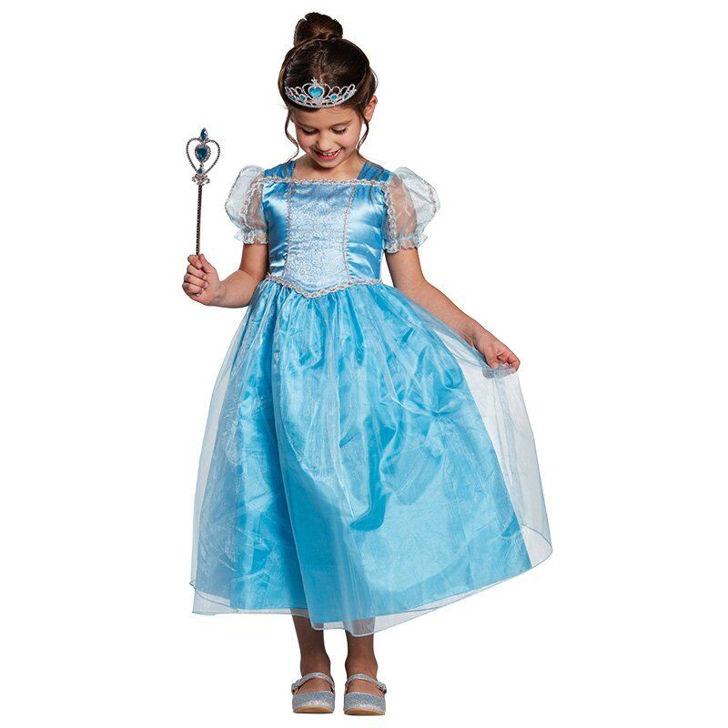 Party x People 116188 Prinzessin Elli Kostüm Größe 140 blau Fasching Karneval