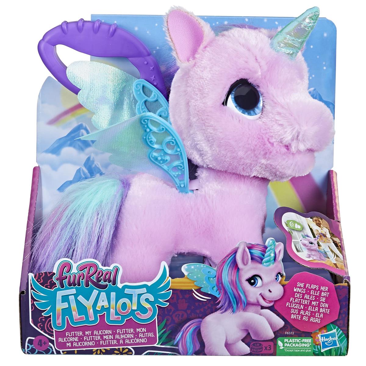Hasbro F63725L1 furReal Flyalots Flitter, Mein Alihorn, interaktives Spielzeug, Einhorn-Spielzeug, Animatronic Tierchen für Kinder ab 4