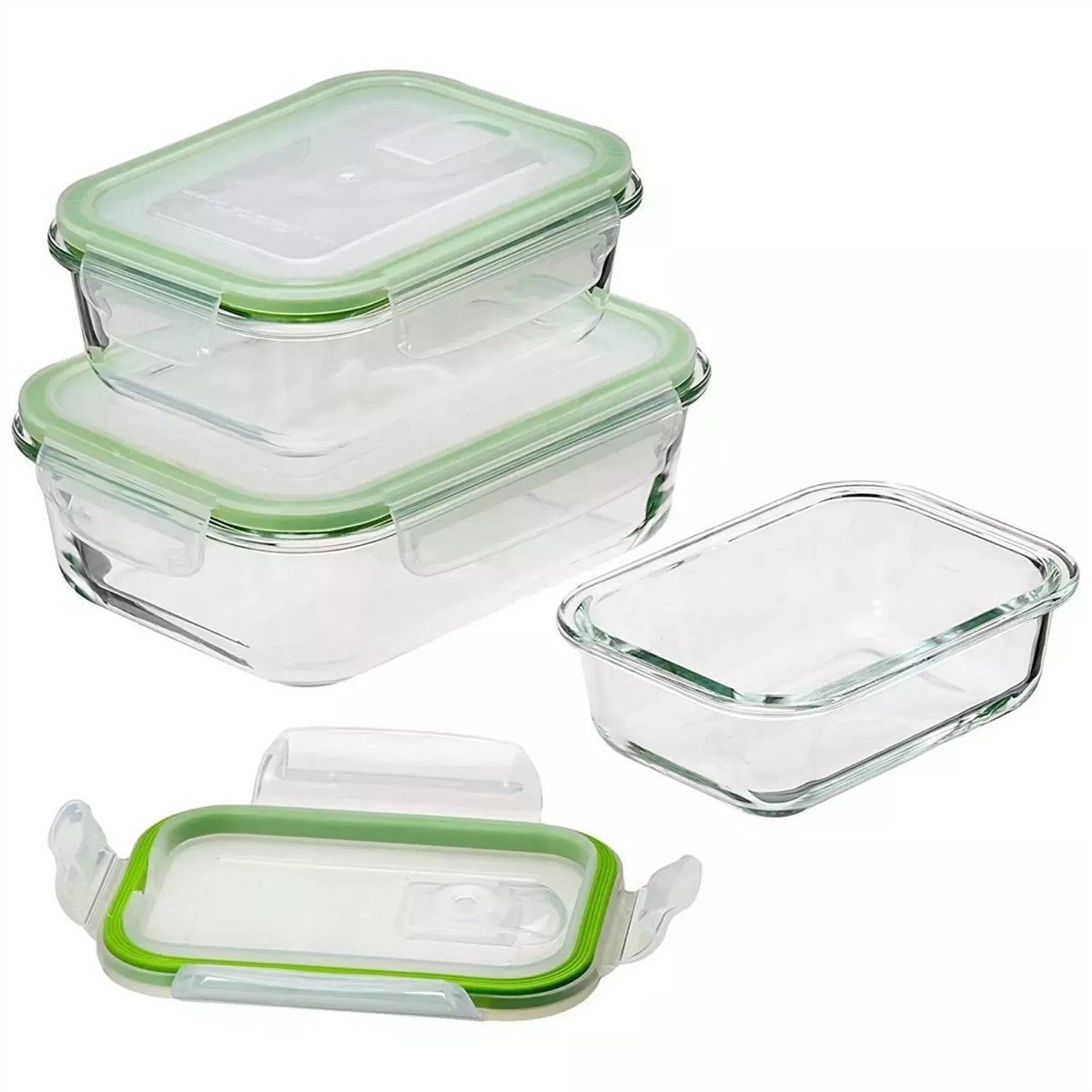GOURMETMAXX Frischhaltedosen Glas 6-tlg. Klick-it
