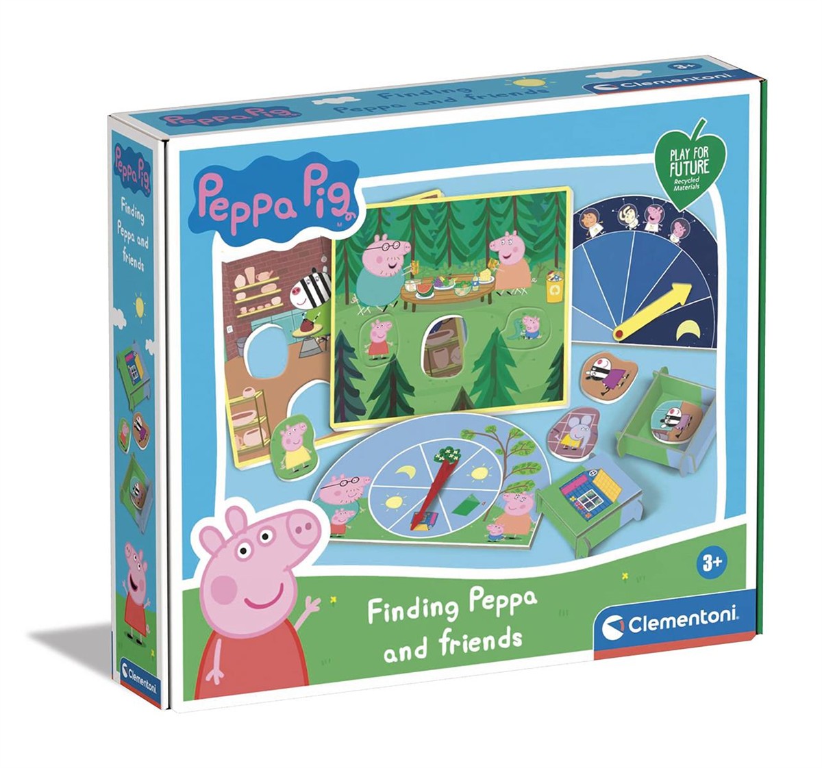 Kinderpuzzle, Peppa Pig, Holzpuzzle, Waldszene, Lernspielzeug