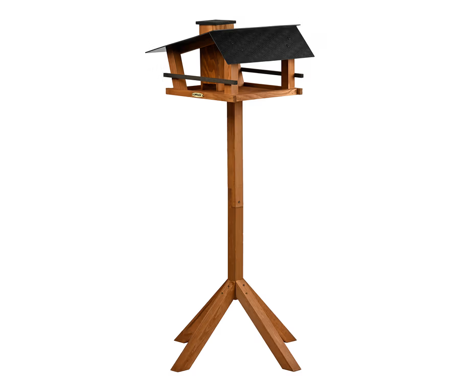 Garten, Vogelhaus, Stativ, Holz, schwarzes Dach
