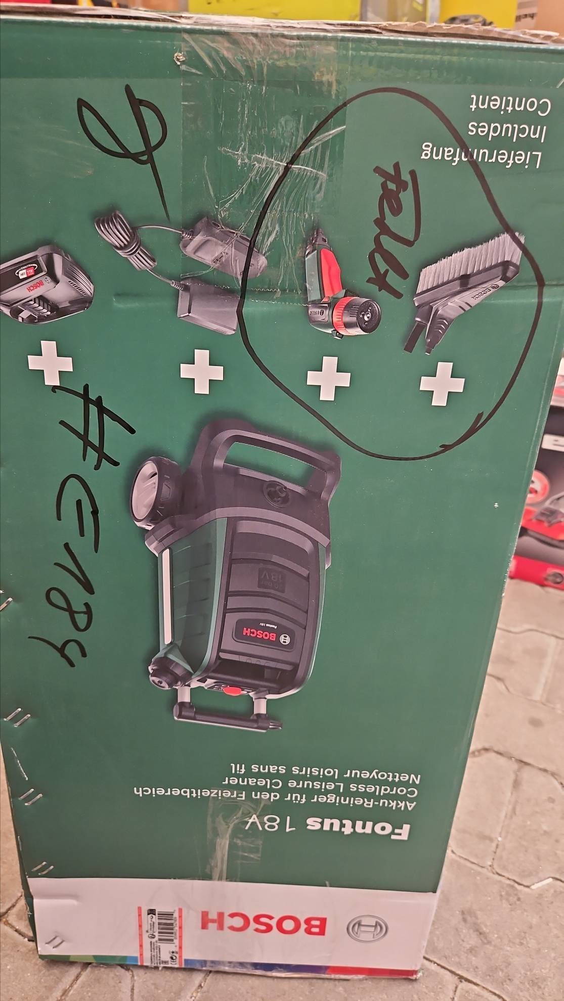 Bosch Akku Druckreiniger Fontus Reinigungsgerät #E184