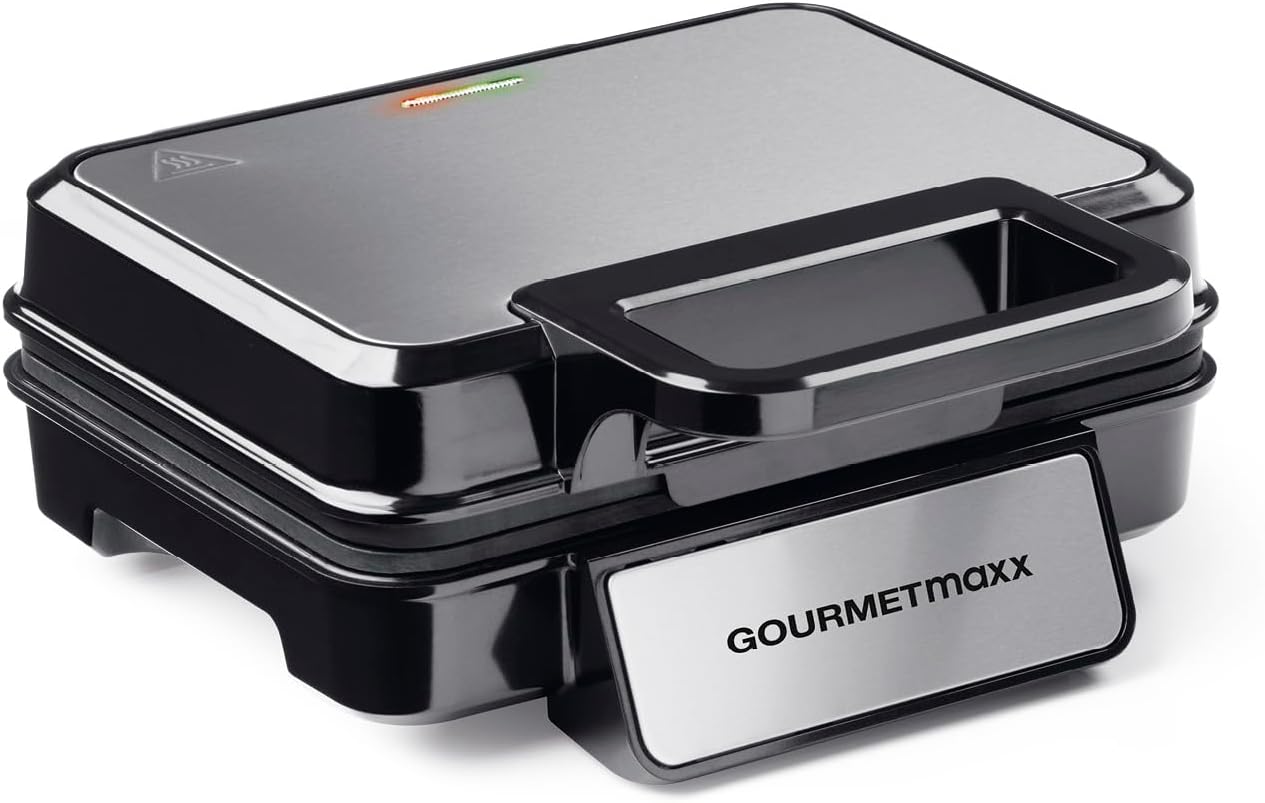 GOURMETmaxx Waffeleisen für 2 Belgische Waffeln Waffelautomat mit Antihaftbeschichtung