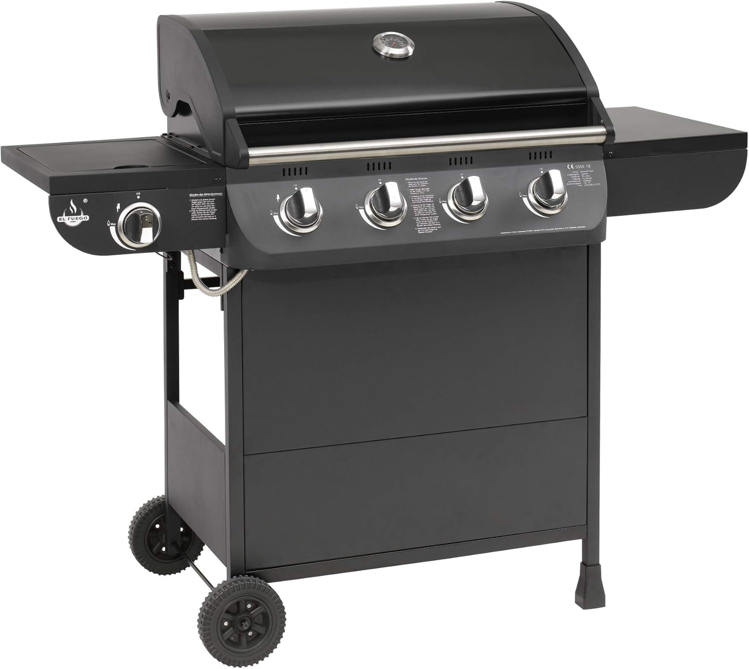 Gasgrill COLUMBUS 4+1 Brenner von El Fuego Grill BBQ Grillwagen Gasgrillwagen