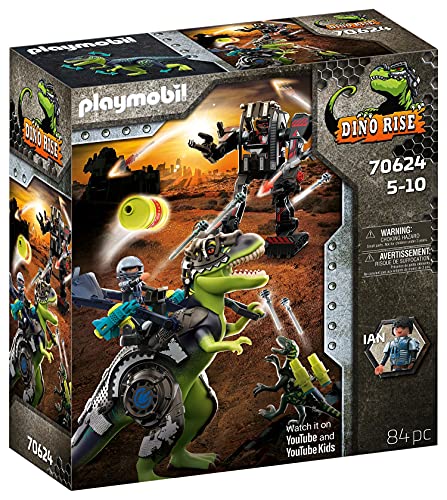 PLAYMOBIL Dino Rise 70624 T-Rex: Gefecht der Giganten, Ab 5 Jahren