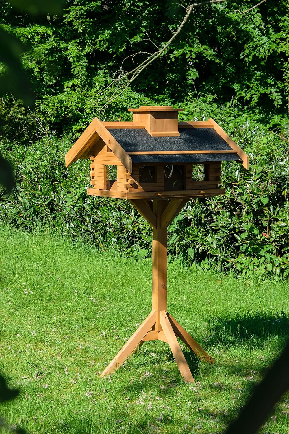 Dobar XXL Vogelvilla Vogelhaus Massivholz Vogelfutterhaus Futterstation Futterstation