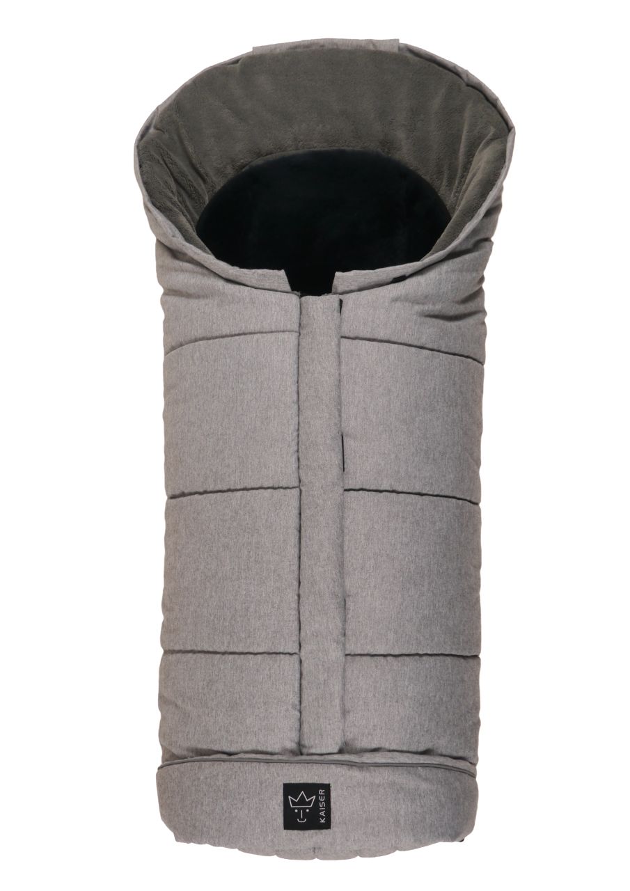 KAISER 65711323 Fußsack Jooy Sheepy mit Lammfelleinlage hellgrau melange