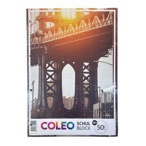 coleo 744034 Schulblock A4 50 Blatt kariert