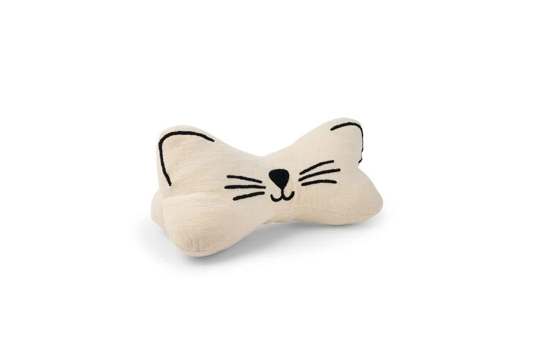 Leseknochen Miezekatze beige Lesekissen